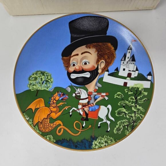 RED SKELTON COLLECTION COLLECTOR PLATE SIR FREDDIE 3625/15000 IN ORIGINAL BOX - Picture 2 of 5